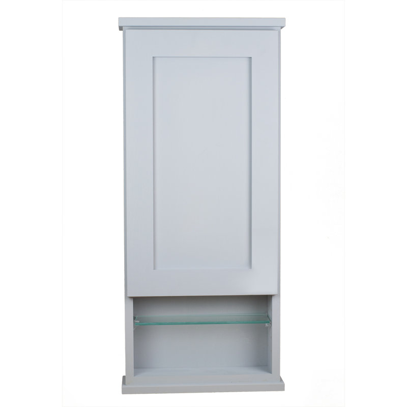 Armoire murale 24 po Saddlehorn 24 po avec tablette ouverte de 6 po de profondeur, Apprêté gris