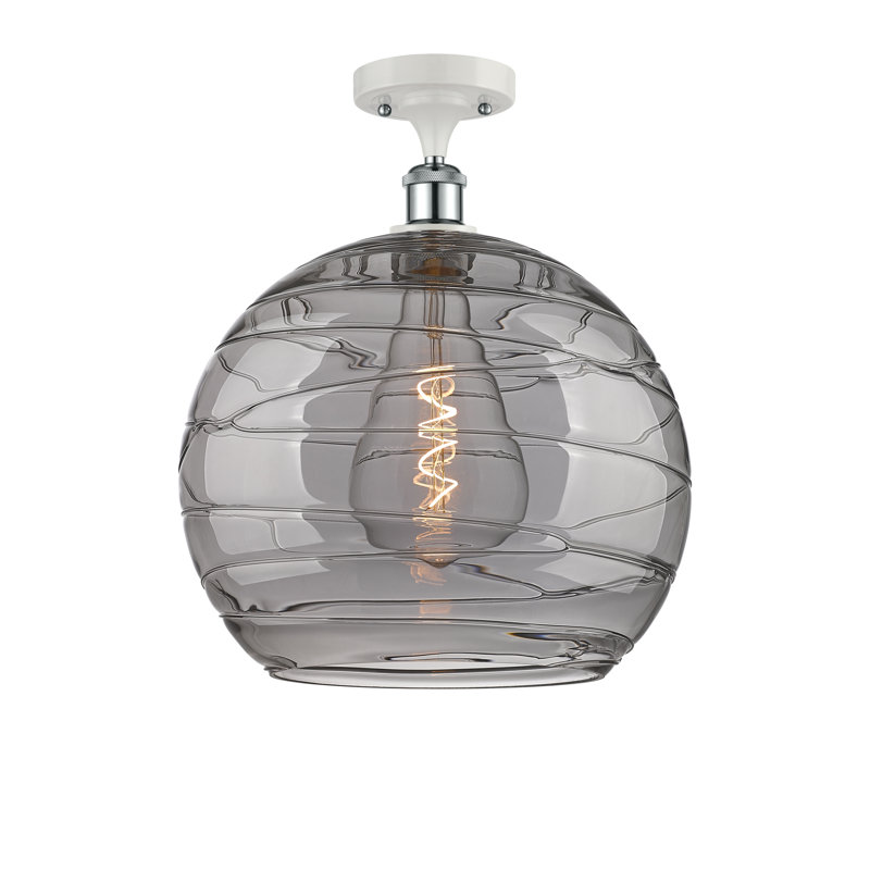 1 - Light Semi Flush Mount, Chrome, 16.38" H x 5.88" W x 5.88" D