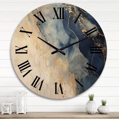 Horloge murale en bois massif Norrisa