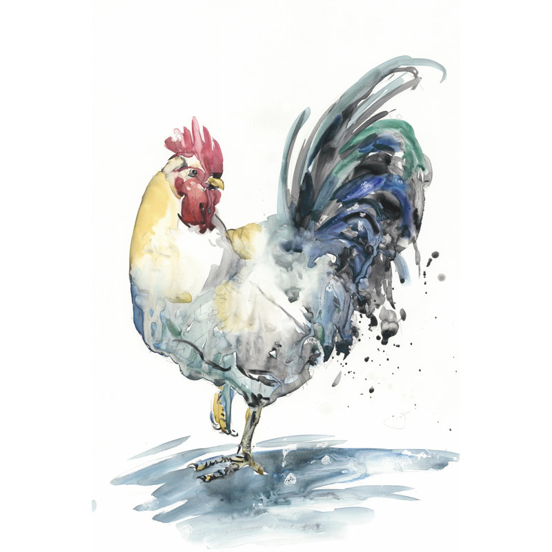 Rooster Splash I by Melissa Wang - Wrapped Canvas Art Prints, 91cm H x 61cm W x 3.8cm D