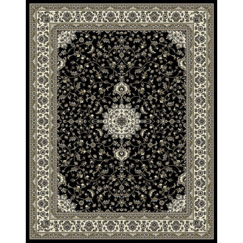 tapis de zone noire Falgout, Rectangulaire 8 pi x 11 pi