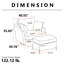 Chaise pivotante rembourrée avec repose-pieds avec rangement-102361024