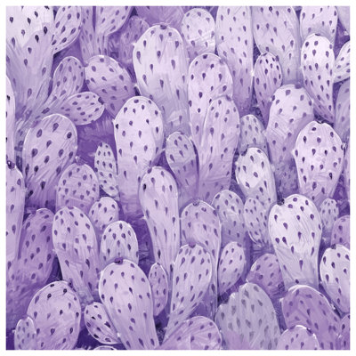 Toile tendue mauve à motif de cactus