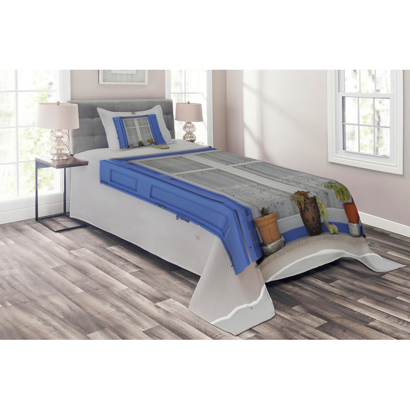 Modern & Contemporary Coverlet, Twin Bedspread + 1 Sham