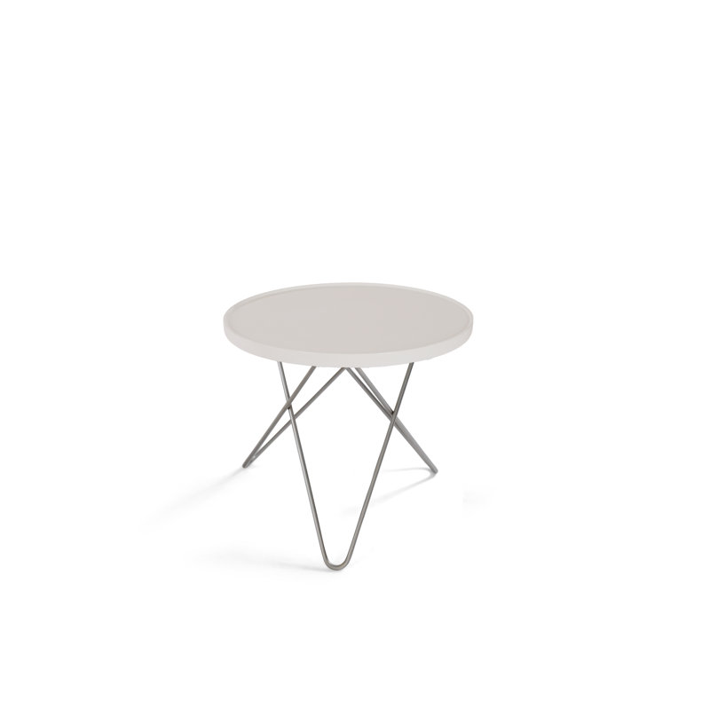Three Leg Coffee Table, White, 50"H x 50"W x 50"D
