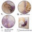 Or et spirale lunaire mauve - peinture abstraite, art mural-704777934-704777932