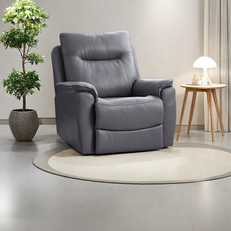 Chaise longue ergonomique en similicuir de luxe, Gris
