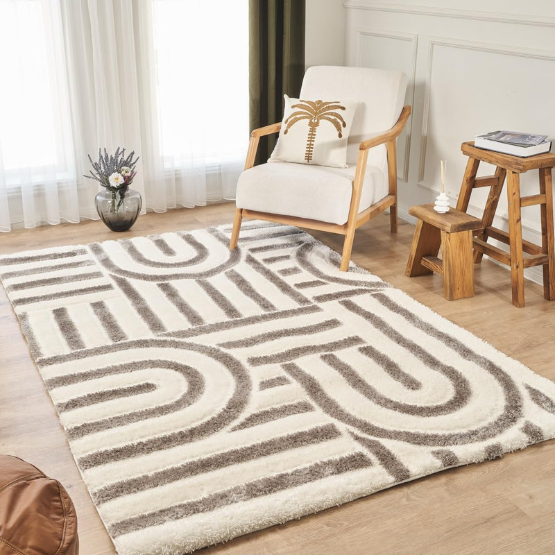 Desda Geometric Plain Weave 160cm X 230cm Area Rug