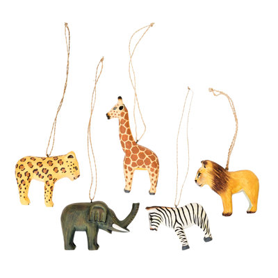 Ensemble d’ornement figurine suspendue 5 pièces pour le zoo animaux