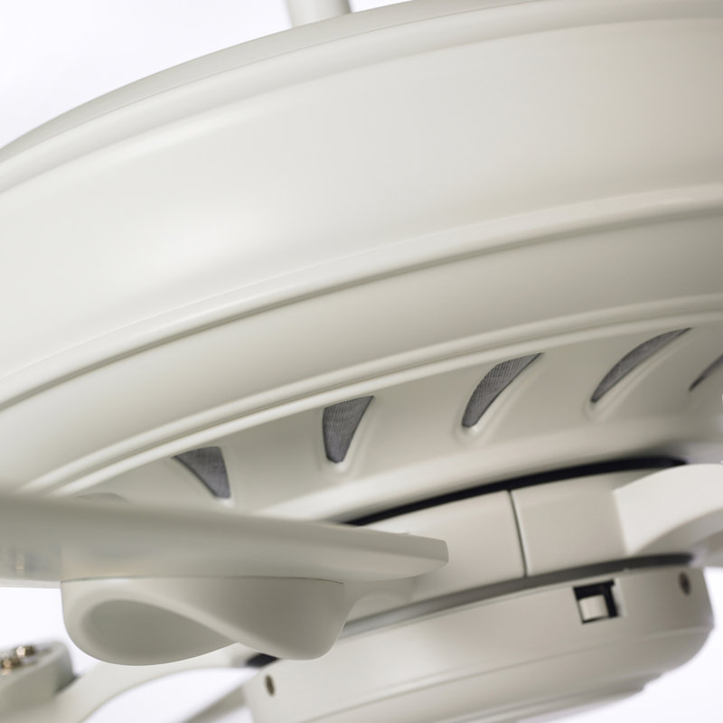 Ventilateur de plafond standard avec commande murale, Blanc satiné