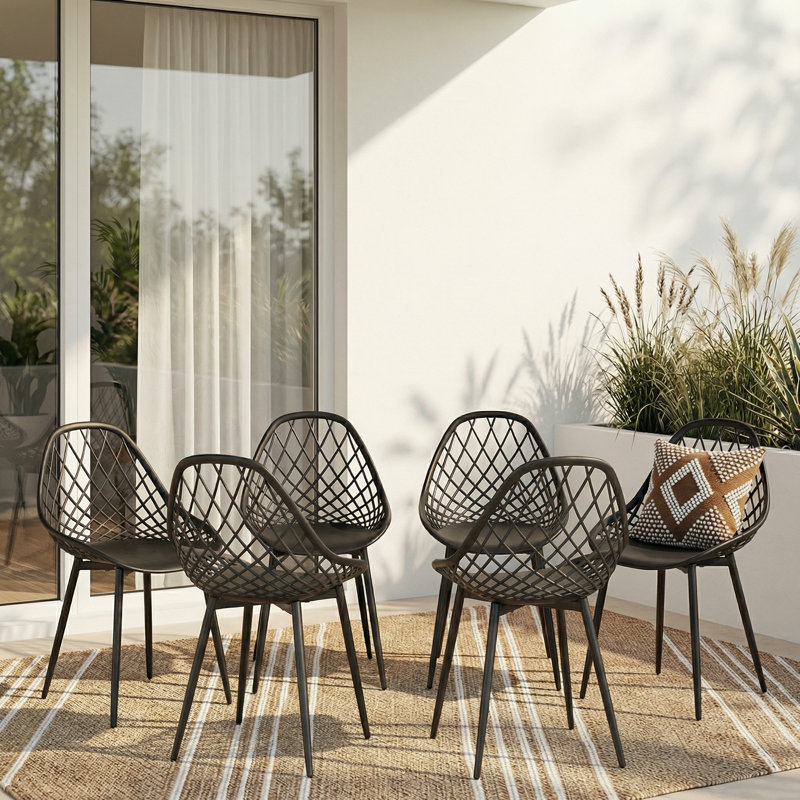 Outdoor Dining Chair Set, 6
