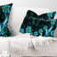  Coussin lombaire abstrait à motif floral fractal abstrait