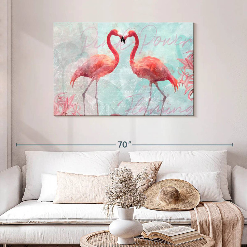 Flamant rose, H 30 po x l 45 po