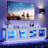70" TV Stand For TVs Up To 65" With Electric Fireplace and Led Lights-504858908