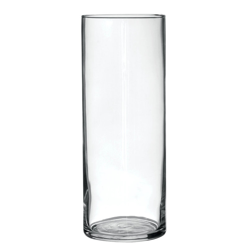 Handmade Glass Table Vase, 9" H x 3.25" W x 3.25" D