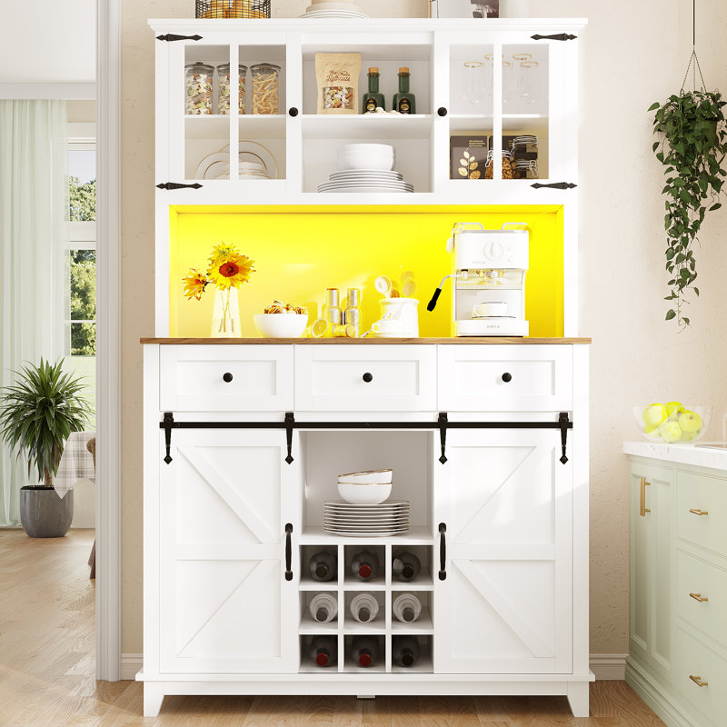 180cm Kitchen Pantry, White