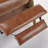 Caramel Wood Arm Push Back Recliner Chair-1630771100