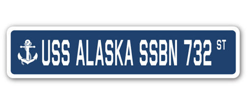 Plaque de rue en plastique robuste 732 po x 24 po Alaska Ssbn 732, H 6 po x l 24 po x P 0,1 po