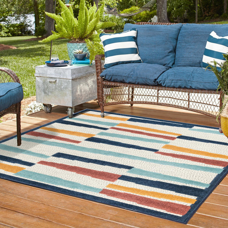 Berberia Geometric Indoor / Outdoor Rug, Square 7'10"