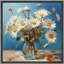 «Daisy Flower In A Vase View», reproduction d'art sur toile encadrée-420602814-420602815