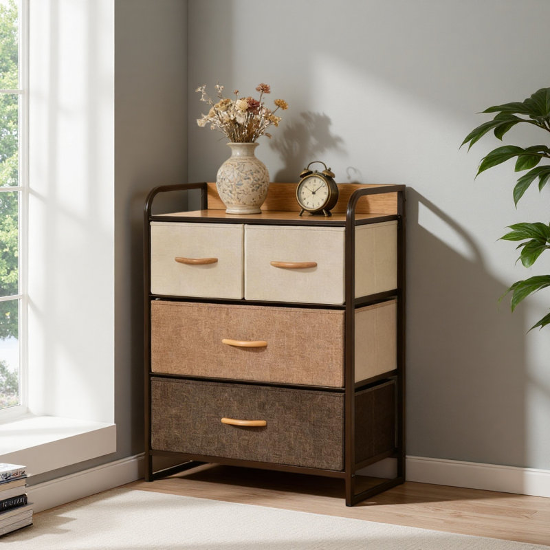 Commode de rangement autoportante, tour de rangement à 3 niveaux, unité de rangement chic