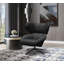 Chaise pivotante 100% cuir espresso Espedito-70815386