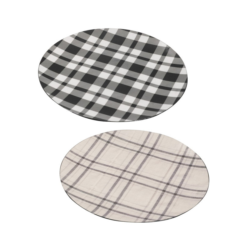 Valdivia Plastic / Acrylic Plaid Charger