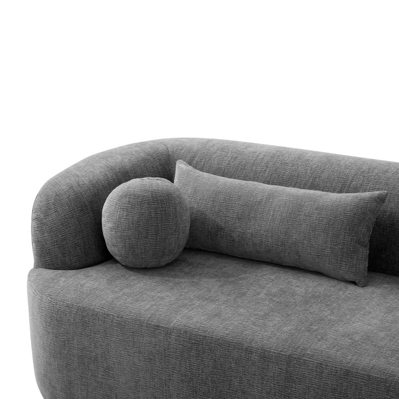 Canapé 86 po en chenille sans os, Gris
