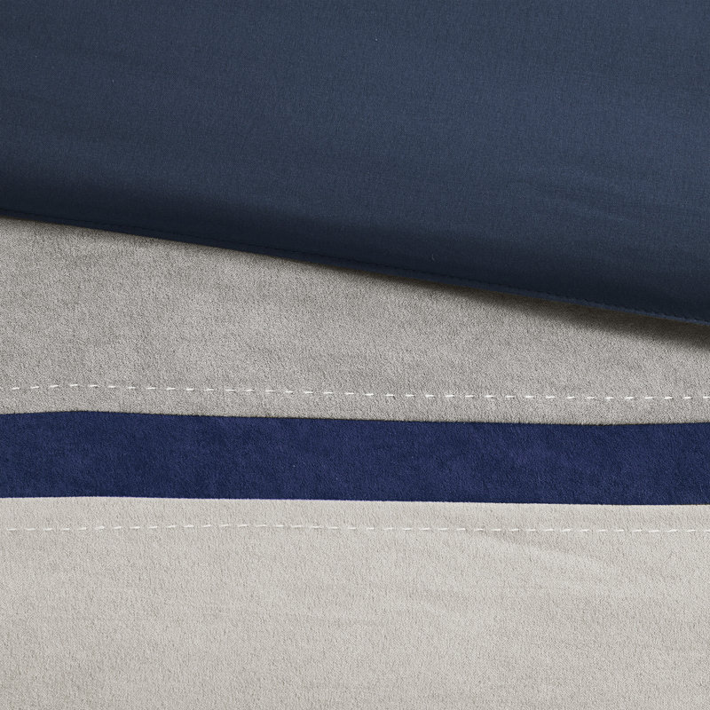 Ensemble d'édredon en microfibre Palisades, Édredon de grande taille et 6 pièces supplément, Bleu