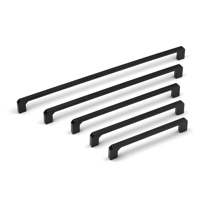 Matt Black Squared Angled D-Bar Handles, 192mm