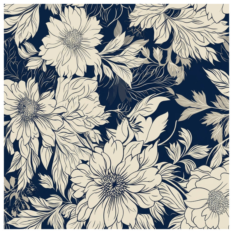 Beige Floral Illustration Comforter, Twin Extra Long