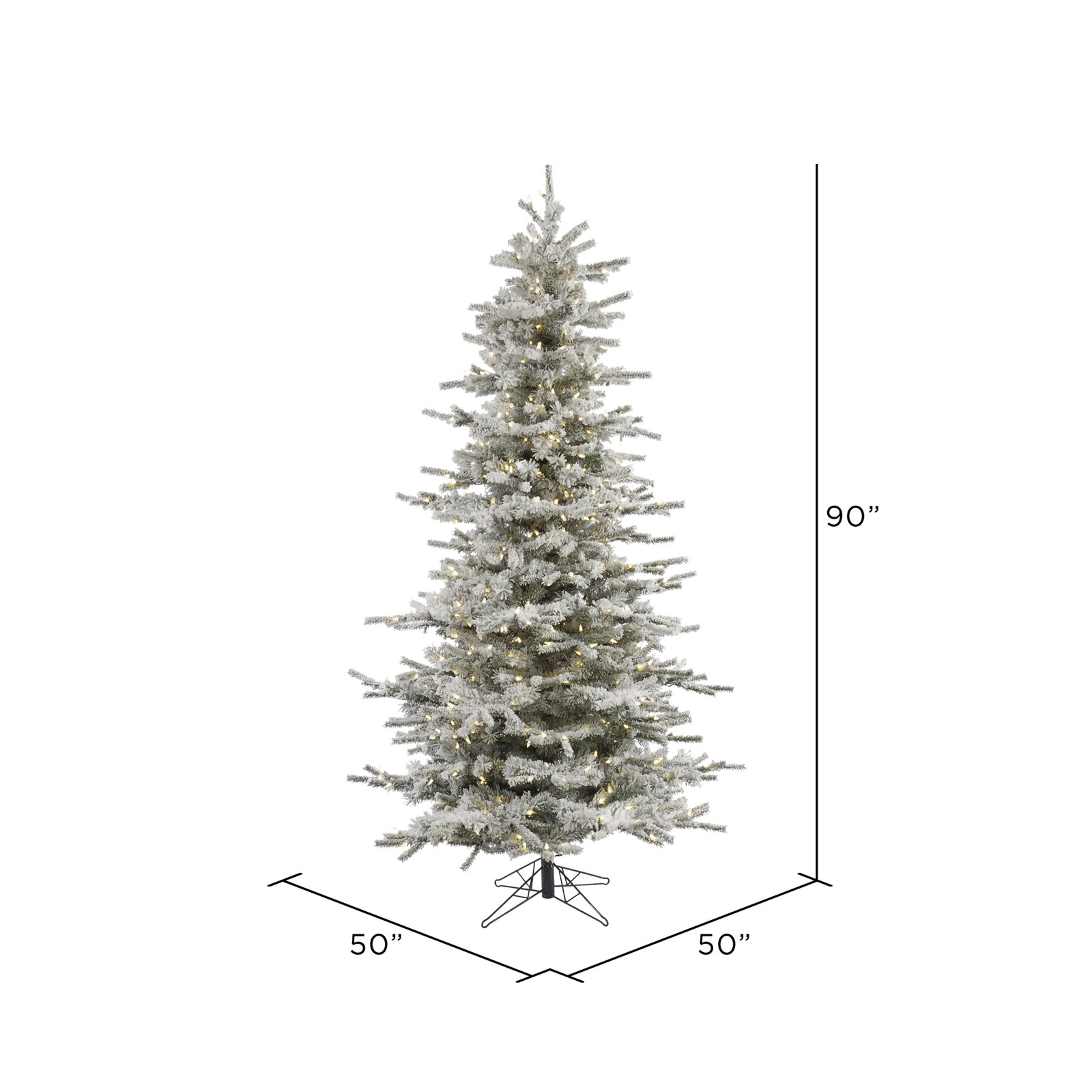 7.5' Lighted Artificial Fir Christmas Tree