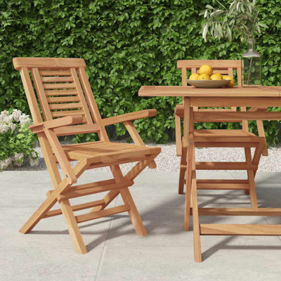 Capetown Solid Wood Patio Folding Chair Folding Chair Set