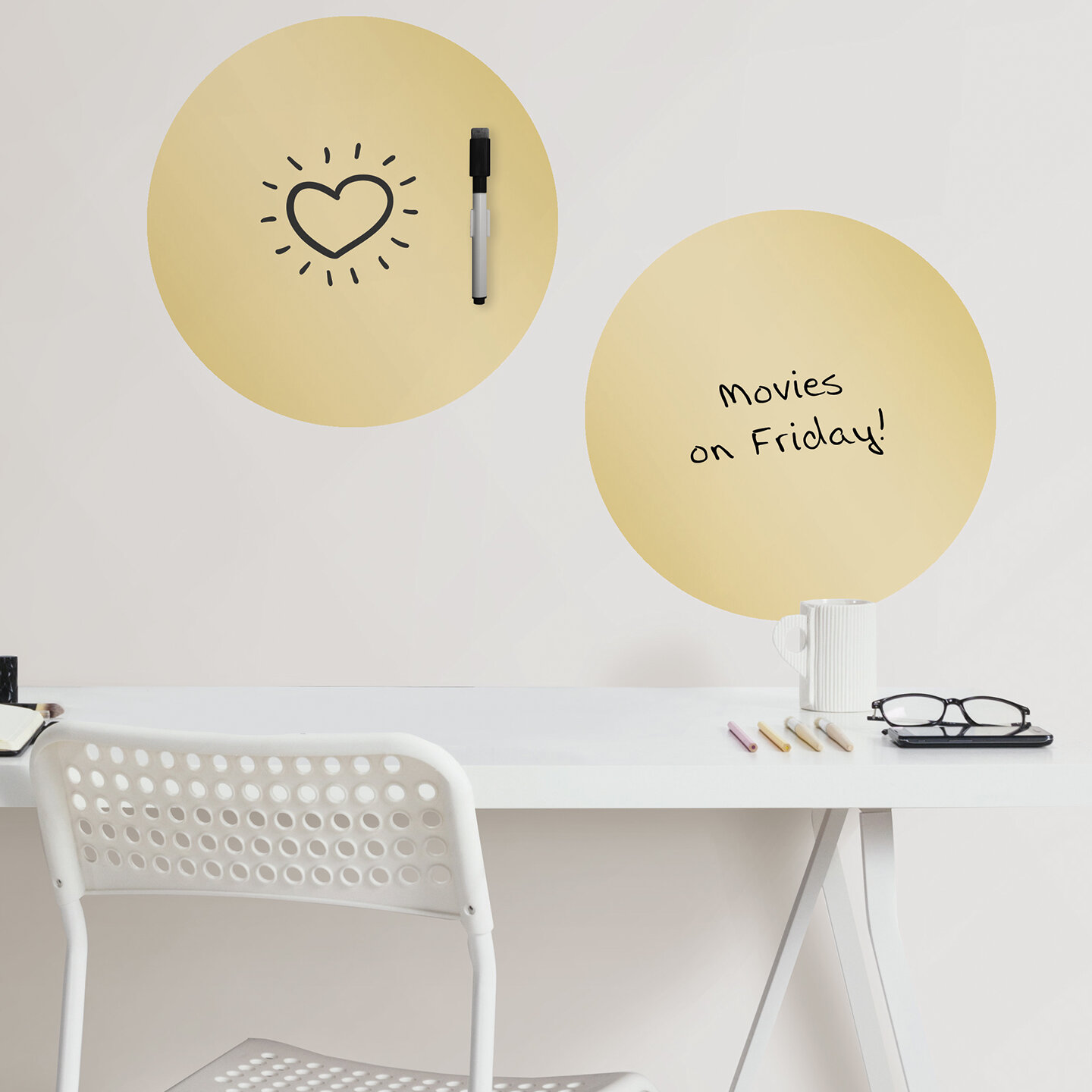 WallPops! Shapes Non-Wall Damaging Whiteboard Decal