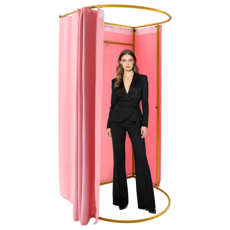 Freestanding Dressing Room with Curtains