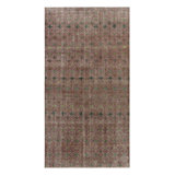 Vintage Turkish Rug, Brown And Purple With Diamond Geometric Pattern – Rug & Kilim