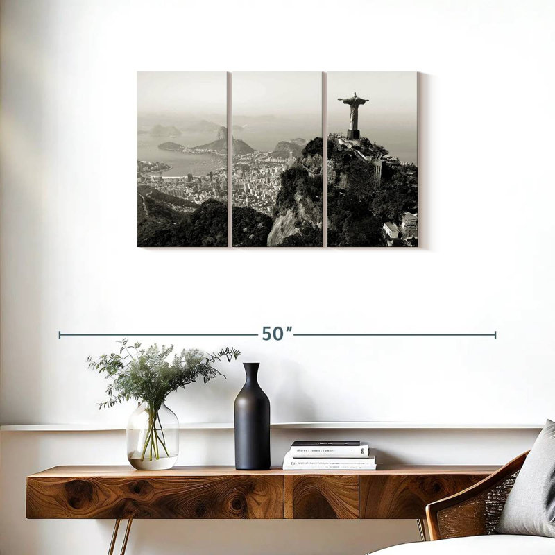 Senne Rio de Janeiro en monochrome, H 20 po x l 33 po