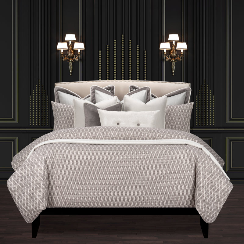 Ensemble de housse de couette et insert 5 pièces L'opera Luxury Microfiber, Noir