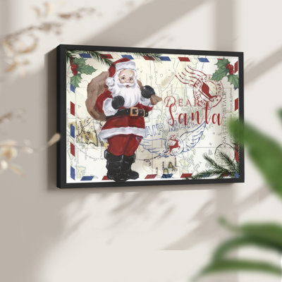 Christmas Par Avion Collection A -Framed Print - Restickable