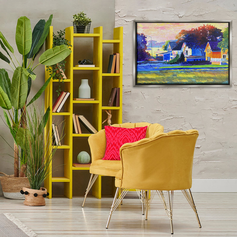 «Vibrant Gloucester House», art mural sur toile flottante, design par Greg Gorham, H 21 po x l 31 po