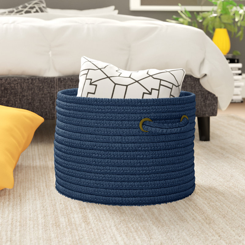 Panier de rangement tressé intérieur / extérieur, H 12 po x l 18 po x P 18 po, Jasmin