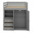 Avoca Kids Full Loft Bed with Drawers-1240829391