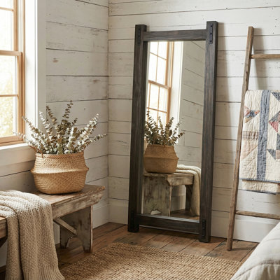Rustic Farmhouse Wood Full Length Floor Mirror