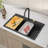 Quartz 30 x 22 Inch Drop-in Granite Composite Kitchen Sink Workstation Sink Single Bowl Sink-106838247