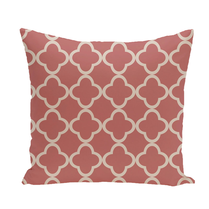  Housse de coussin carré et insert, H 26 po x l 26 po x P 7 po, Corail