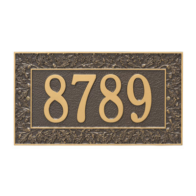 Oakleaf 1-Line Wall Address Plaque