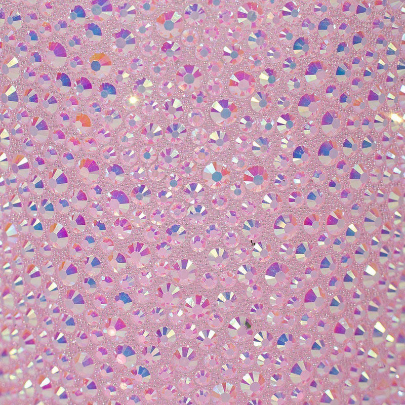Verre large Strass, Rose irisé