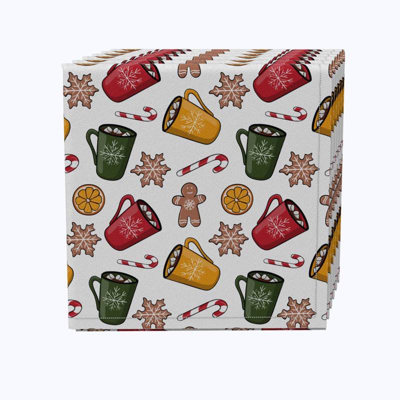 Elilah 100% Cotton Abstract Square Napkin