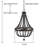 Chrisha 16'' W 4-Light Dimmable Steel Chandelier-663332435