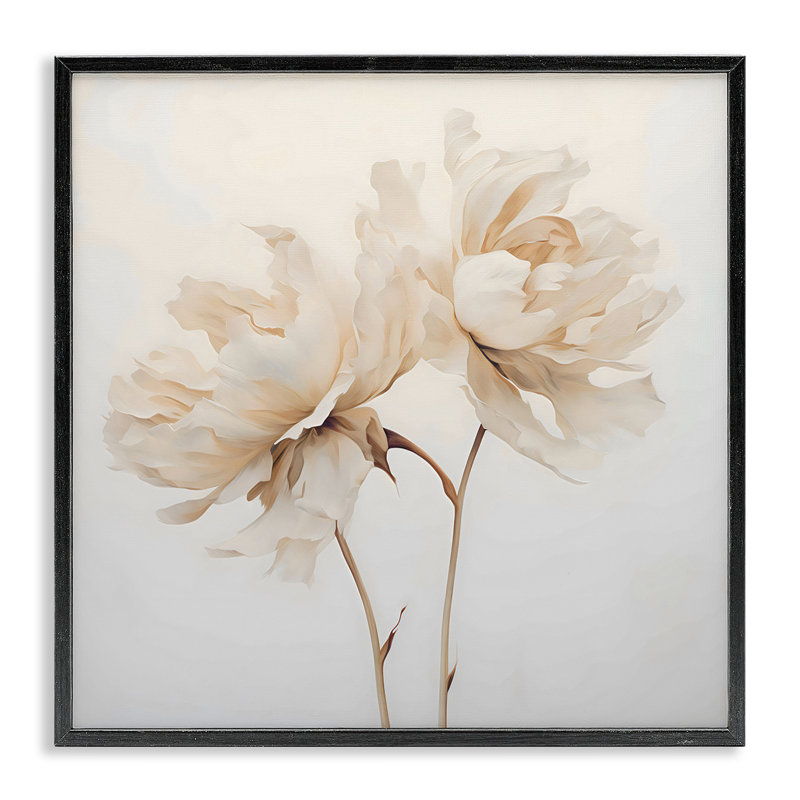 Pivoine blanche à floraison douce, estampe numérique, design by Creative Studio, H 17 po x l 17 po